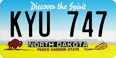 ND license plate KYU747