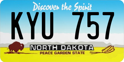 ND license plate KYU757
