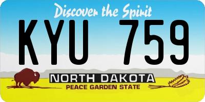 ND license plate KYU759
