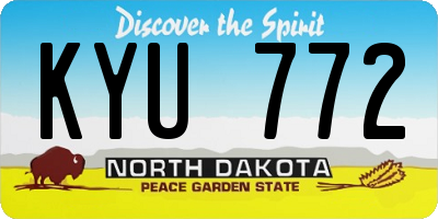 ND license plate KYU772