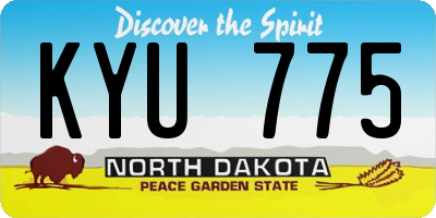 ND license plate KYU775