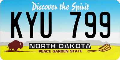 ND license plate KYU799
