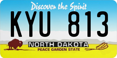 ND license plate KYU813