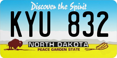 ND license plate KYU832