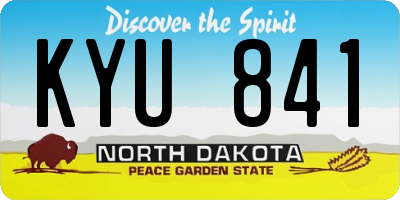 ND license plate KYU841