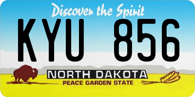 ND license plate KYU856