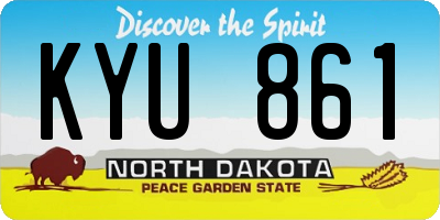 ND license plate KYU861