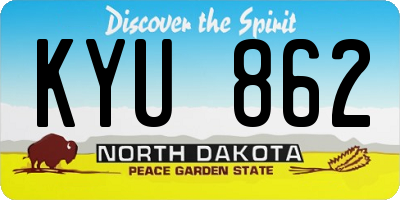 ND license plate KYU862