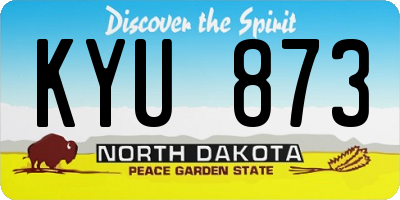 ND license plate KYU873