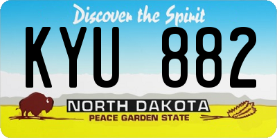 ND license plate KYU882