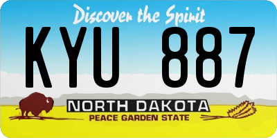 ND license plate KYU887