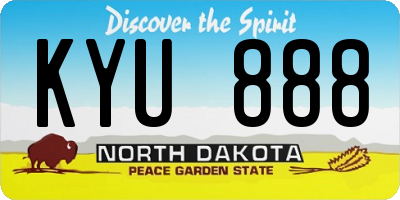 ND license plate KYU888
