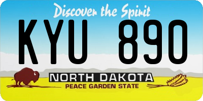 ND license plate KYU890
