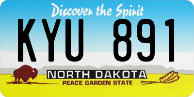 ND license plate KYU891
