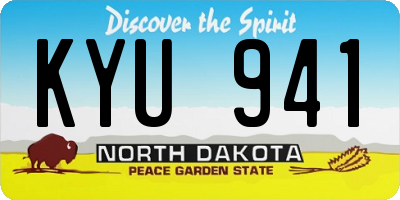 ND license plate KYU941