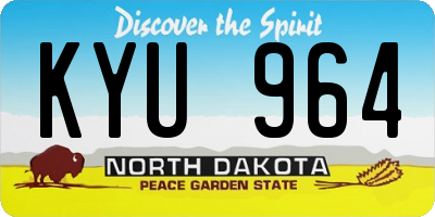 ND license plate KYU964