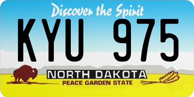 ND license plate KYU975