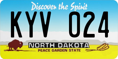 ND license plate KYV024