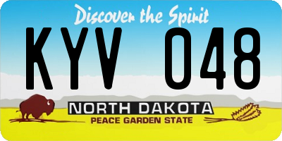 ND license plate KYV048