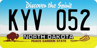 ND license plate KYV052