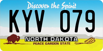 ND license plate KYV079
