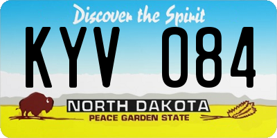 ND license plate KYV084