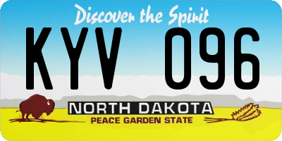 ND license plate KYV096