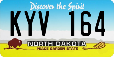 ND license plate KYV164