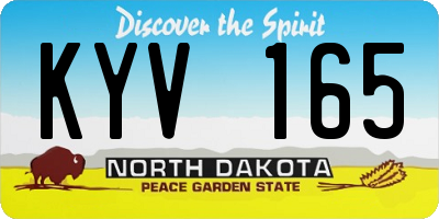 ND license plate KYV165