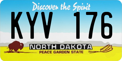 ND license plate KYV176
