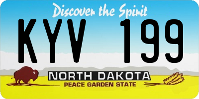 ND license plate KYV199
