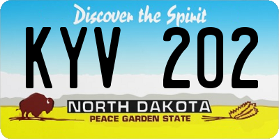 ND license plate KYV202