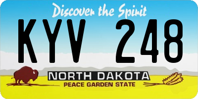 ND license plate KYV248