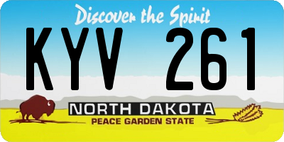 ND license plate KYV261