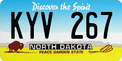 ND license plate KYV267