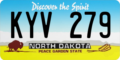 ND license plate KYV279