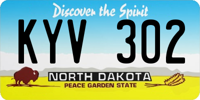 ND license plate KYV302