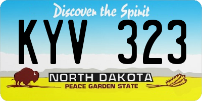 ND license plate KYV323