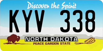 ND license plate KYV338