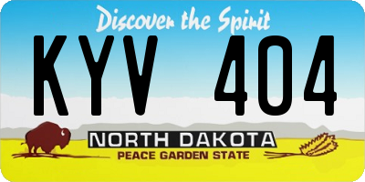 ND license plate KYV404