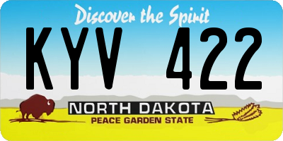 ND license plate KYV422