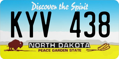 ND license plate KYV438