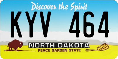 ND license plate KYV464