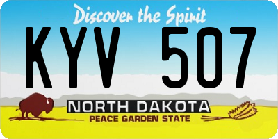 ND license plate KYV507