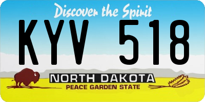 ND license plate KYV518
