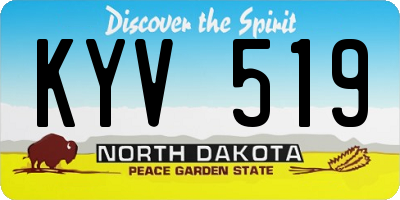 ND license plate KYV519