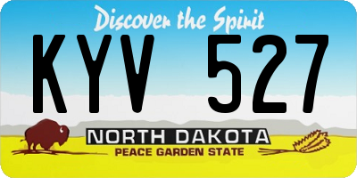 ND license plate KYV527