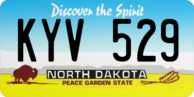 ND license plate KYV529