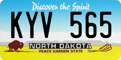 ND license plate KYV565