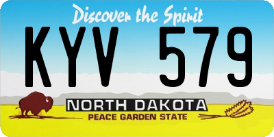 ND license plate KYV579